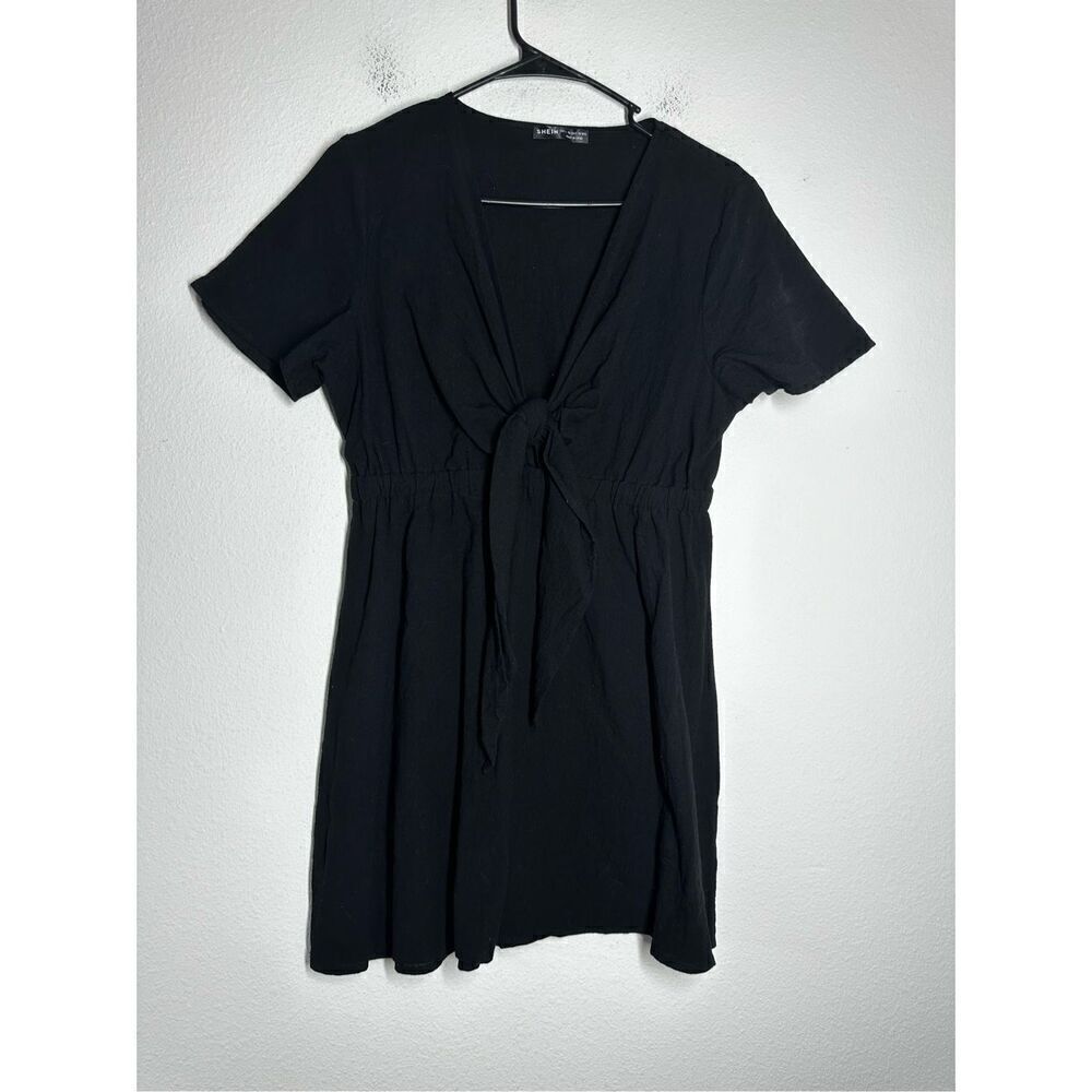 Shein Black Romantic Tie Dress Gothic Size 8/10